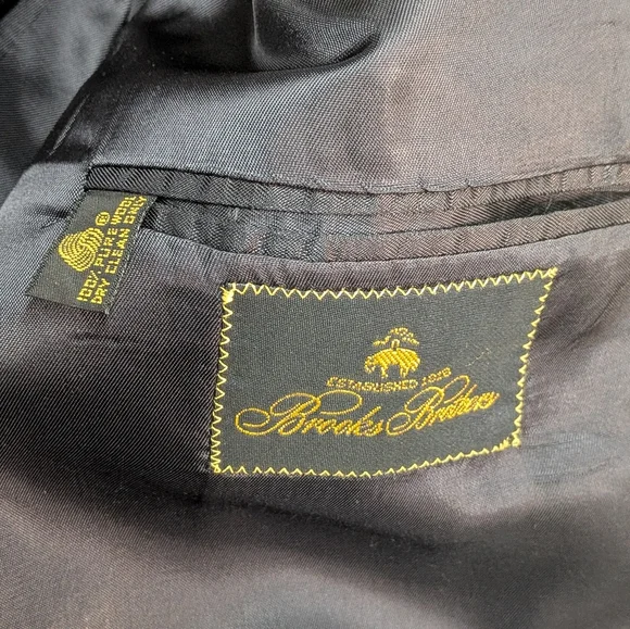 Classic Wool Deep Navy Brooks Brothers Blazer Suit Jacket Size 41 L